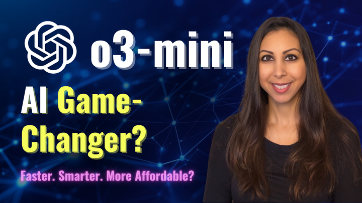 Rupali Renjen's video breakdown about the o3-mini AI model and its comparison to Deepseek R1, GPT-o1 and o1-mini